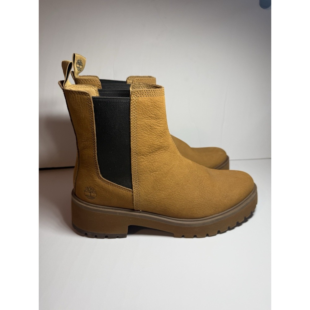 Timberland Womens Size 9 Carnaby Cool Wheat Nubuck Chelsea Shoes Boots